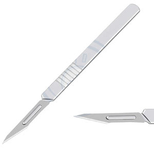 Couteau chirurgical en acier au carbone avec manche, lames de scalpel stériles manuelles, instrument médical réutilisable pour une chirurgie précise - Product Image 4