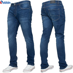 Jean pour homme à taille haute, coupe slim, extensible, motif à carreaux, style empilé, grandes tailles, prix abordable, meilleure vente - Product Image 3