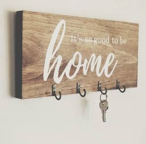 Latest Premium Inspirational Home Quote Wooden Hooks Decorative <b>Key</b> <b>Hanger</b> Organizer Home Stylish Durable Practical - Product Image 4