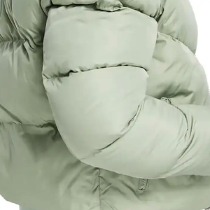 Customized Canvas Stand Collar Unisex Plus Size Black Puffer Jacket with High Quality - Product Image 3