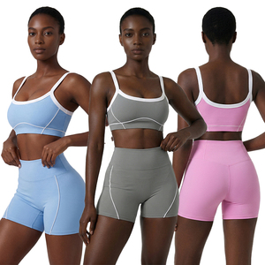 2026 New Design Yoga Set Bra and Shorts High Quality <b>Women</b> Gym Wear Custom Sports Wear Sports <b>Vest</b> Suit <b>for</b> Running Fitness - Product Image 1