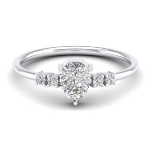 แหวนหมั้นเพชรโมอิสซาไนต์ทรงหยดน้ำ 14K ทองคำแท้ น้ำหนัก 0.89 กะรัต สำหรับผู้หญิง เครื่องประดับหรูหรา ราคาขายส่ง REYES - Product Image 5