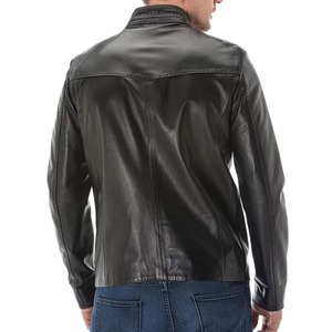 Men's <b>High</b> Street Fashion <b>Leather</b> Jacket with Stand Collar Custom Logo & Private Label-<b>Top</b> Trending Latest Design - Product Image 6