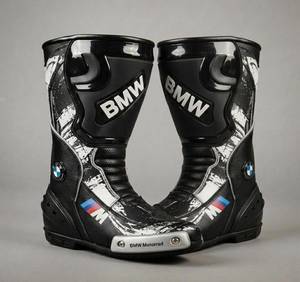 Bottes de moto pour homme, mi-mollet, synthétiques, respirantes, fermeture éclair, bout fermé, résistantes à l'abrasion, toutes saisons, style motard, personnalisables - Product Image 1