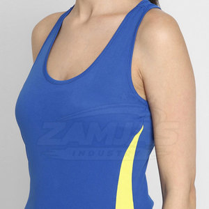 Débardeurs décontractés ajustés de haute qualité pour femmes, avec logo personnalisé, en tissu tricoté respirant pour la salle de sport - Product Image 2