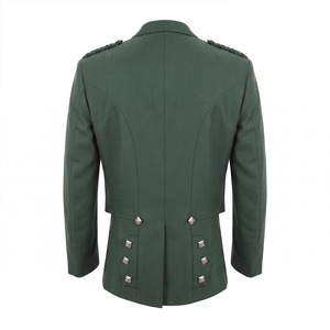 Veste Prince Charlie verte pour homme, tenue écossaise, vêtement de mariage formel, coupe classique, matière polyester - Product Image 2