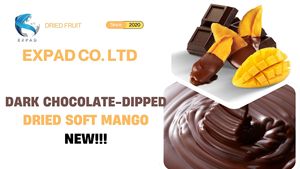 Dark Chocolate Dipped Dried Soft Mango Slices <b>Sweet</b> Tropical Fruit Snack - Product Image 1