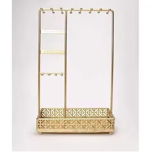 Expositor de Joyería Metálico Decorativo para Collares, Pendientes, Pulseras y Anillos, Ideal para Dormitorio, Tocador y Decoración del Hogar - Product Image 1