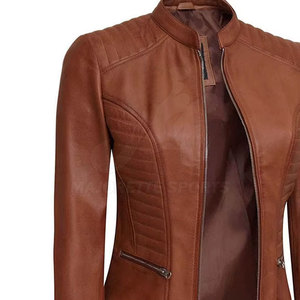 Chaquetas de Cuero para Mujer, Diseño Moderno, Corte Ajustado, con Cierre, Elegantes para Otoño e Invierno - Product Image 6