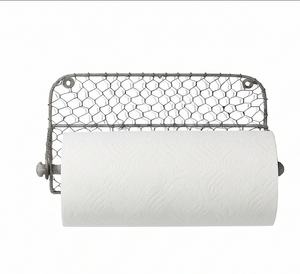 Pure Iron Wire Paper Towel Holder Attractive Design Wall Mounted Paper Towel Holder For <b>Bathroom</b> <b>Accessories</b> And Kitchen Use - Product Image 1