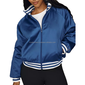 Veste bomber en satin réversible de haute qualité, personnalisée, écologique, imperméable, 100% soie, hiver, unisexe, élégante, doublure en bambou - Product Image 6