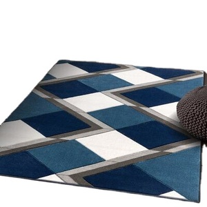 Home Decor High Quality Handmade Custom Luxury Rectangle Wool/Silk Jacquard Abstract Pattern Washable Plush Pile Area Rug - Product Image 2