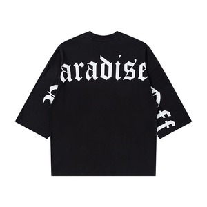 เสื้อยืดโอเวอร์ไซส์พิมพ์ลายสำหรับผู้ชาย ทรงหลวมไหล่ตก ดีไซน์กราฟิกทันสมัย แขนสั้น สวมใส่สบายๆ สไตล์ลำลองในเมือง - Product Image 2