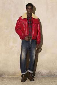 Hot Selling XS Men's <b>Winter</b> <b>Jacket</b> High Street Style Cow <b>Leather</b> Canvas Zipper Eco-Friendly Breathable Windproof Lightweight - Product Image 3
