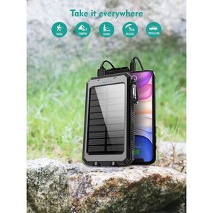 10000mAh portatile banca di energia USB-C caricatore solare con batteria Mobile per il telefono - Product Image 6