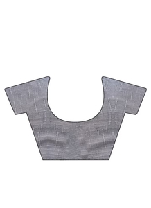 ชุดส่าหรีผ้าชีฟองสีลาเวนเดอร์ KV Ready To Wear พร้อมเสื้อท่อนบนแบบยังไม่เย็บติดกับชุด - Product Image 6