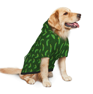 Sudadera con capucha para perro, corte regular, bloques de color, algodón tejido, ropa casual de invierno, ecológica, con bolsillo, unisex para mascotas - Product Image 5