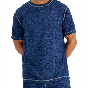 ชุดเซ็ตเสื้อยืดแขนสั้นผ้าเทอร์รี่ทอระบายอากาศคุณภาพสูงสำหรับผู้ชาย สไตล์ลำลองสำหรับฤดูใบไม้ผลิ พร้อมกางเกงขาสั้นแบบสั่งทำพิเศษ - Product Image 4