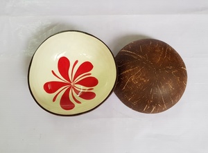 Bol en coquille de noix de coco polie de haute qualité, écologique, avec motif tournesol, pour la cuisine et la décoration, fabriqué au Vietnam - Product Image 4