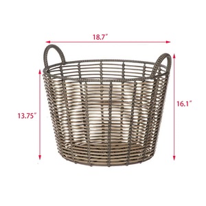 Panier de rangement contemporain en maille métallique, organisateur de placard durable - Product Image 4