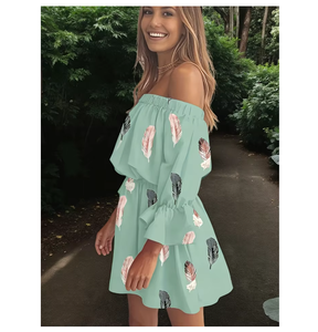 Vestido Casual de Moda para Mujer con Hombro Descubierto y Cuello Elástico, Venta al Por Mayor, Tendencia 2026 - Product Image 1