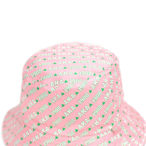 Chapeau Bob Rose Imprimé AKA 1908 avec Logo Intégral – Chapeau de Pêcheur Décontracté d'Été pour Femme, Accessoire de Tête Tendance pour l'Extérieur - Product Image 3