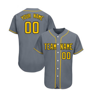 Camiseta de béisbol lisa con logotipo personalizado, camisas con botones, jersey deportivo de poliéster, ropa de béisbol para adultos, jersey de béisbol - Product Image 6