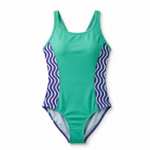 Traje de Baño Deportivo para Mujer, de Una Pieza, con Estampado Personalizado, de Secado Rápido, para Piscina, Playa, Entrenamiento Deportivo - Product Image 1