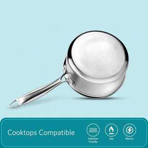 Best Quality 22cm Triply Stainless Steel Saucepan Durable Heavy Duty Cooking <b>Pot</b> with Premium 304 Grade Material for Daily - Product Image 2