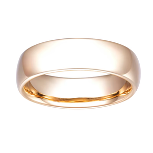 Classic Yellow Gold Wedding Band Unisex <b>Ring</b> Smooth Design Simple Style - Product Image 4