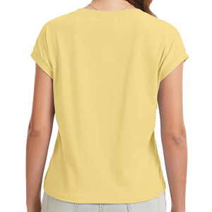 เสื้อครอปท็อปผู้หญิงสำหรับฤดูร้อน ผ้าฝ้ายผสมเนื้อนุ่ม สวมใส่สบาย แขนสั้น คอกลม ยืดหยุ่น แฟชั่นทันสมัย ราคาประหยัด - Product Image 5