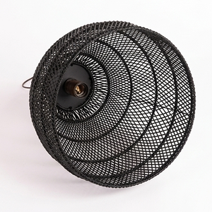 Lámpara colgante de ratán negro tejido a mano, lámpara de techo artesanal de Bali para decoración de interiores de sala de estar, marca Tya Loka Wood And Soul - Product Image 2