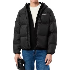 New Formal <b>Men</b> Winter Slim Fit Puffer Quilted Jacket 100% Nylon Waterproof Windproof Zipper Closure OEM Service Outdoor Front - Product Image 3