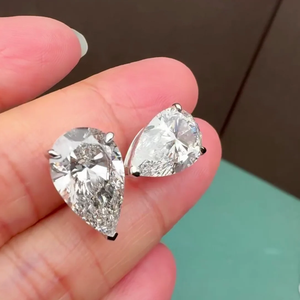 Pendientes Elegantes con Diamantes en Forma de Pera, Plata 925, Moissanita, Joyería Clásica de Compromiso para Mujer, a la Moda - Product Image 3