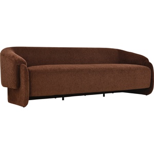 Modern Brown Fabric 3 Seater <b>Sofa</b> Luxury Barrel Back Triple Seat Couch Chunky Upholstered Living Room Settee for <b>Hotel</b> Project - Product Image 1