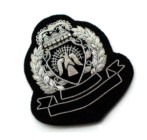 Wholesale High Quality Custom Handmade Embroidery Bullion Wire <b>Pin</b> Badges Eco-Friendly Nickel-Free Luxury Washable Lace Solid - Product Image 6