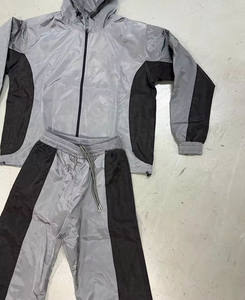 High Quality Oem Custom <b>Patchwork</b> Nylon Zip up <b>Jackets</b> and Nylon Track Pants Jogging Suit Sweat Suit Windbreaker Tracksuit - Product Image 3