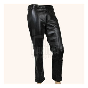 Pantalones de cuero para hombre de calidad premium, con un look moderno, cómodos, de cuero genuino, para uso diario. - Product Image 2