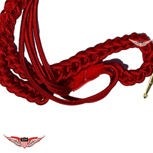 Aiguillette tressée rouge pour défilé, cordon d'épaule - Product Image 2