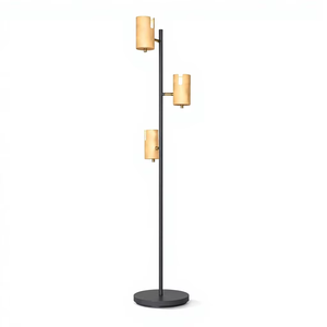 Lampe de sol intérieure 120V LED à commande par bouton, en métal Lumetal du Vietnam, 3000K (blanc chaud), dimmable, haute luminosité, IP20, IRC 80 - Product Image 1