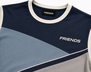 T-shirt à manches courtes pour homme, à blocs de couleur, motif géométrique, séchage rapide, coupe classique, col rond, vêtement décontracté - Product Image 4