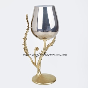 Craft India Overseas Rustic Handmade Crystal Alloy Pillar Candle Holder Glass Votive Industrial Elegant Style for Home Decor - Product Image 5