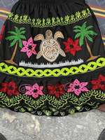 Falda Informal de Estilo Vintage en Algodón/Poliéster para Uso Diario con Diseño de las Islas de Micronesia del Pacífico, de Secado Rápido y Antiarrugas