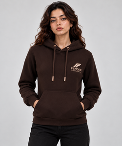 Sweat à capuche personnalisé en polaire pour femme avec logo brodé, pull doux et chaud, streetwear, poche kangourou, vente en gros OEM, confortable - Product Image 1