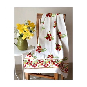 ผ้าเช็ดจานตาข่ายลายตารางปักลายสีเบจเนื้อเนียนลื่นพิเศษ ปี 2026 ใช้ซ้ำได้ ไม่ติดน้ำมัน สำหรับทำความสะอาดบ้าน - Product Image 6