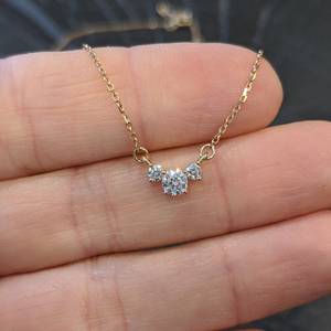 Collier en moissanite, argent sterling 925 naturel, plaqué or 14 carats, bijoux fins personnalisés, faits à la main, fabriqués à New York - Product Image 6