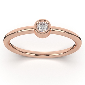 Anillo de Diamante Moissanita de Plata Auténtica con Forma Circular Minimalista, Regalo Sorpresa para Propuesta de Matrimonio, para Mujer - Product Image 5