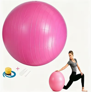 ลูกบอลโยคะ PVC สีชมพู ยี่ห้อ HAWK SPORTS INDUSTRIES ขนาด 4.9 นิ้ว ป้องกันการลื่น สำหรับออกกำลังกายและฝึกความมั่นคง พร้อมที่สูบลม สำหรับผู้ใหญ่ พื้นผิวเรียบ - Product Image 5