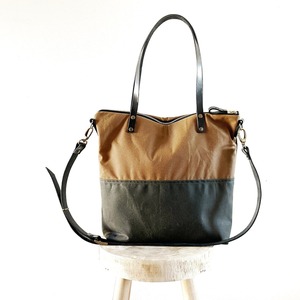 Bolso Tote de Lona y Cuero, Estilo Vintage, para Viaje, Trabajo, Compras, Gran Capacidad, Resistente, con Bordado Abierto, LCTB-0063 - Product Image 4