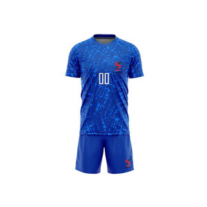 Ensemble uniforme de football pour équipe, maillot et short de qualité officielle pour match, vêtements d'entraînement légers et durables - Product Image 2